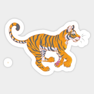 Running Bengal Tiger Sticker